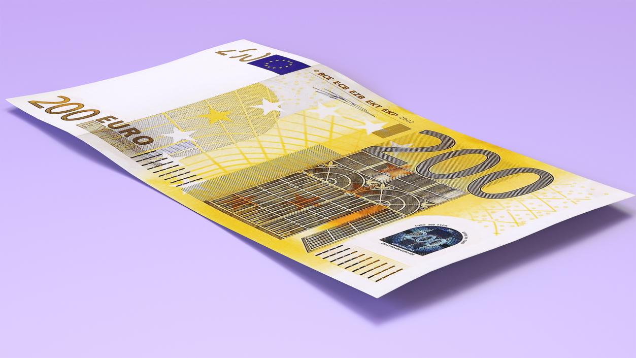 200 Euro Banknote 3D