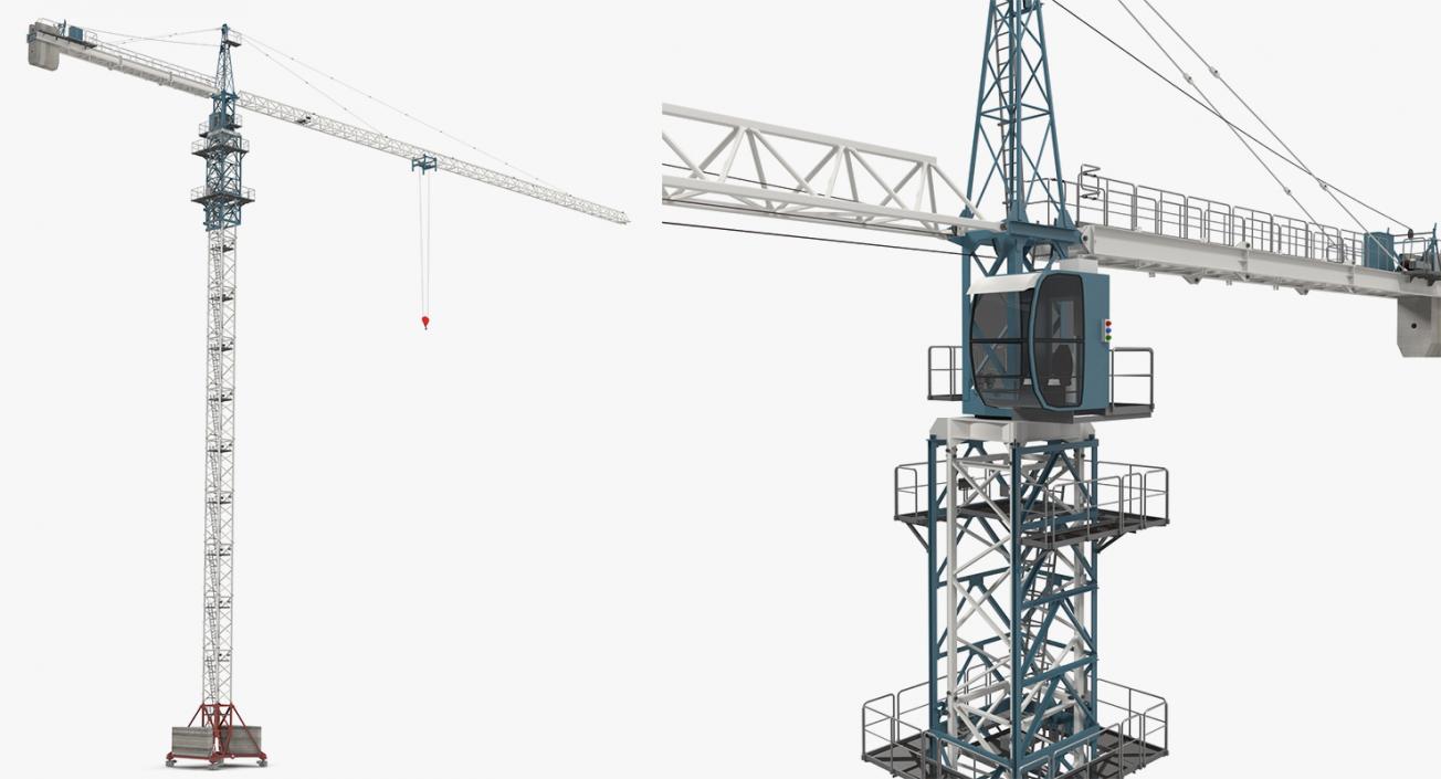 Rigged Cranes Collection 3D model