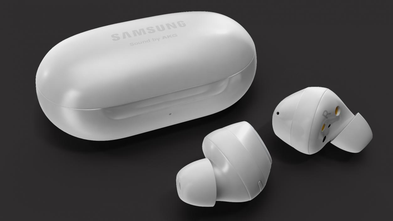 Samsung Galaxy Buds Plus with Charging Case White 3D model