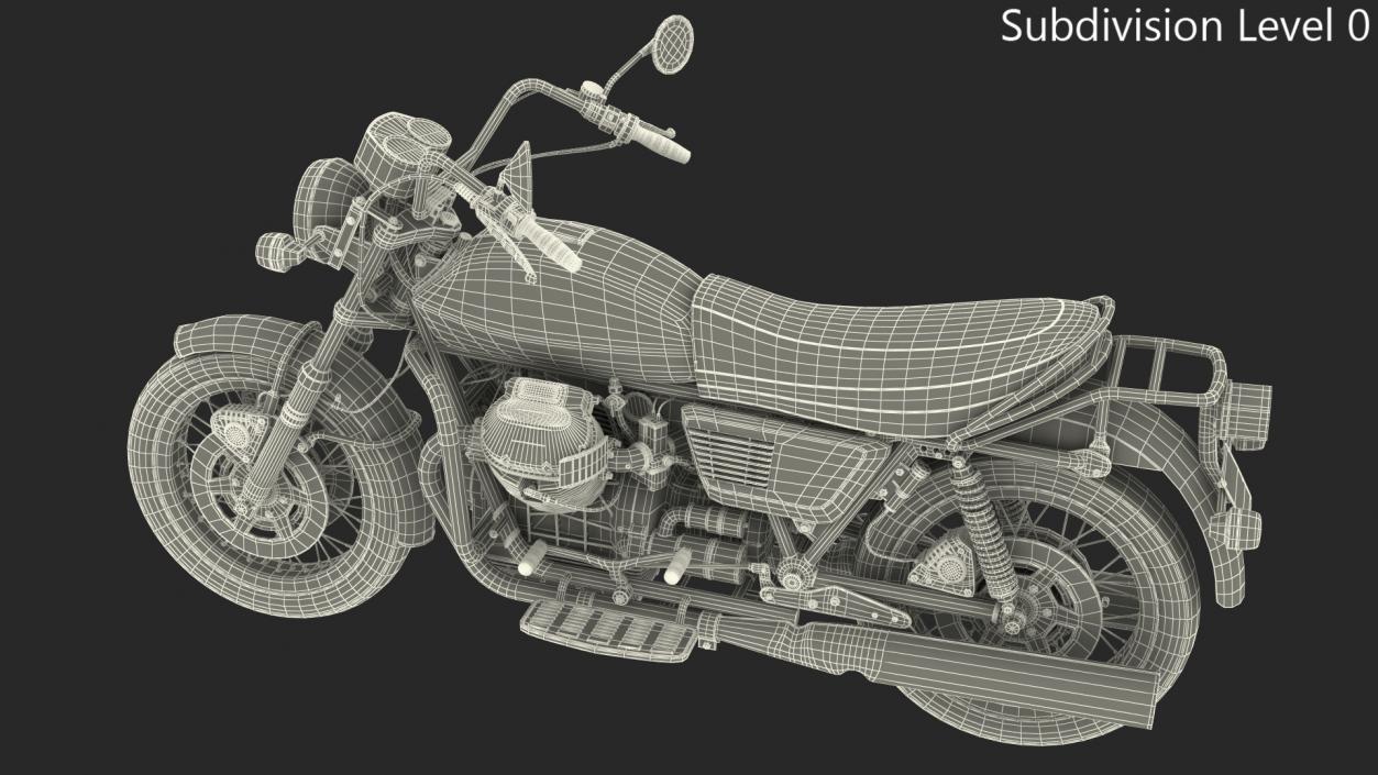 3D Vintage Motorcycle model