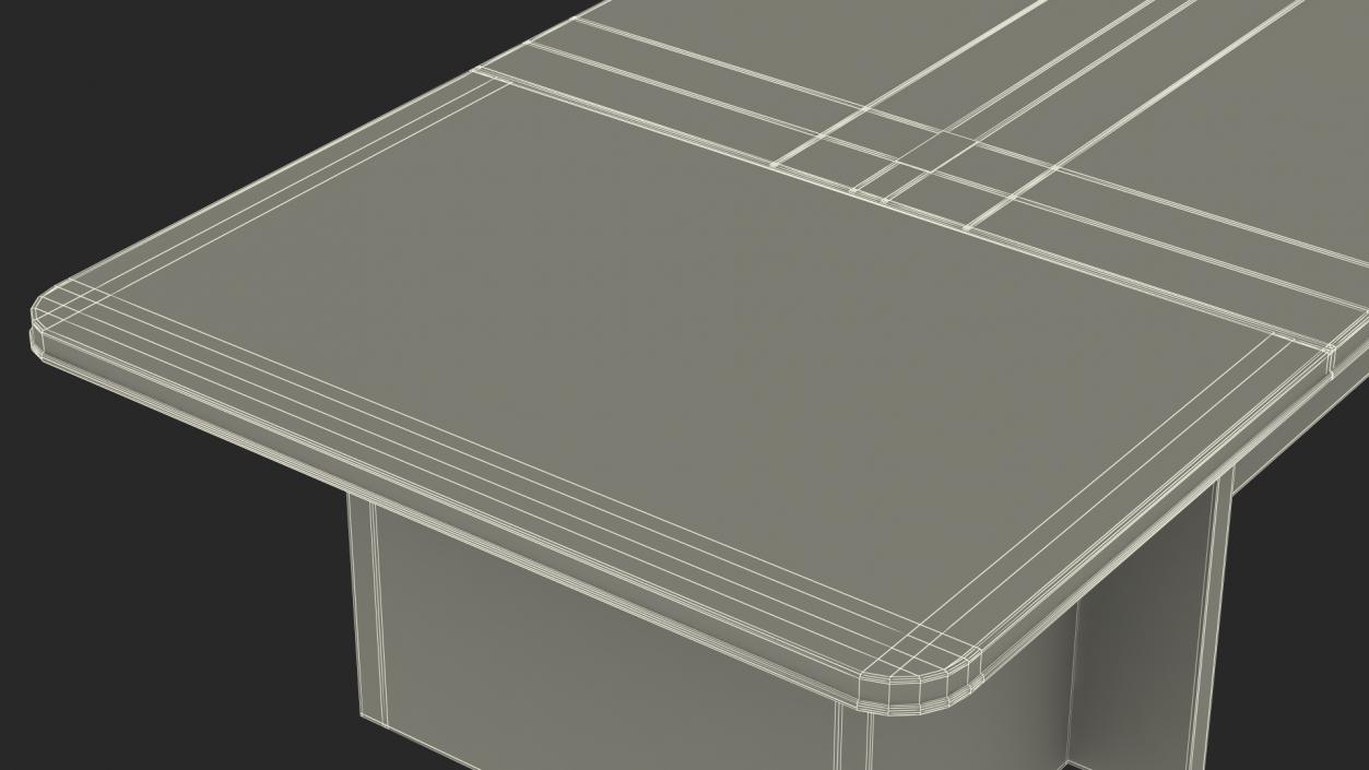 3D Rectangular Conference Table model