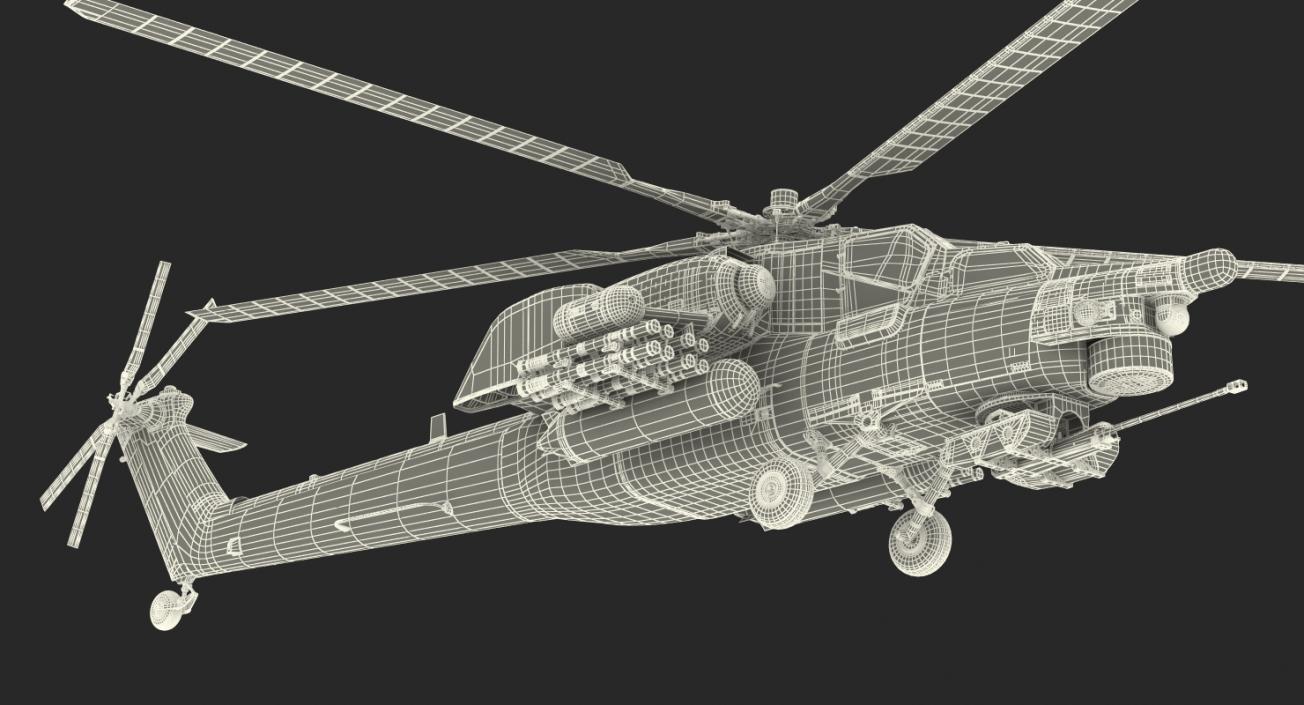 3D model Attack Helicopter MI-28H Havoc