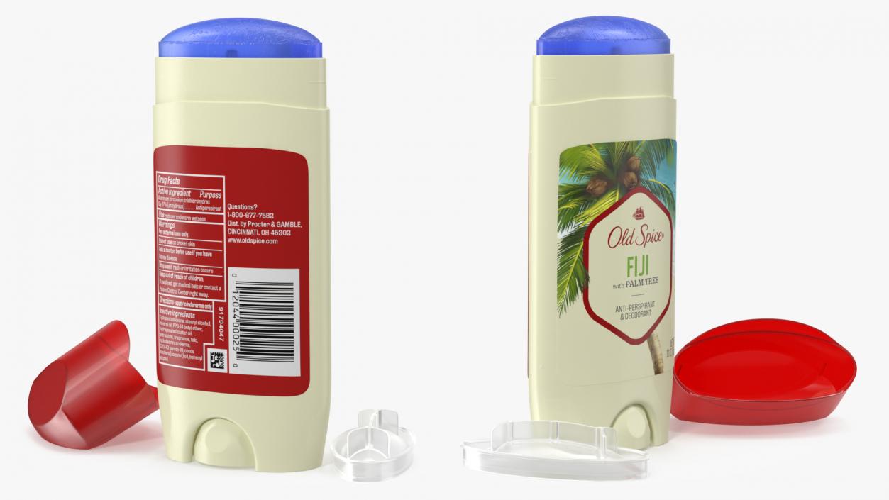 Old Spice Deodorant for Men Fiji Opened 3D model