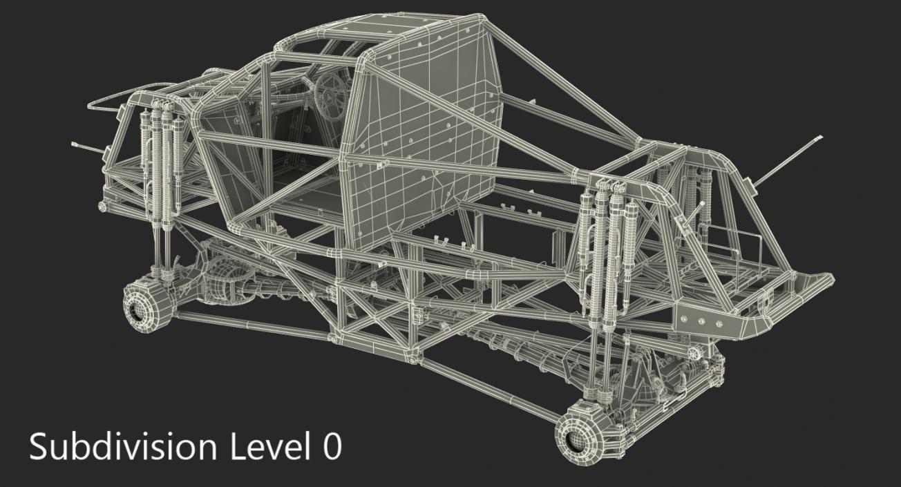 3D Monster Truck Bigfoot Frame and Chasis model