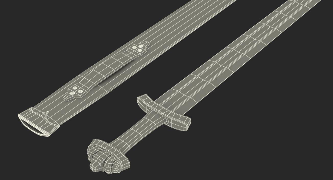3D model Medieval Viking Sword Set