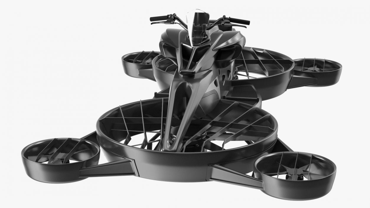 Black Hoverbike XTURISMO 3D model
