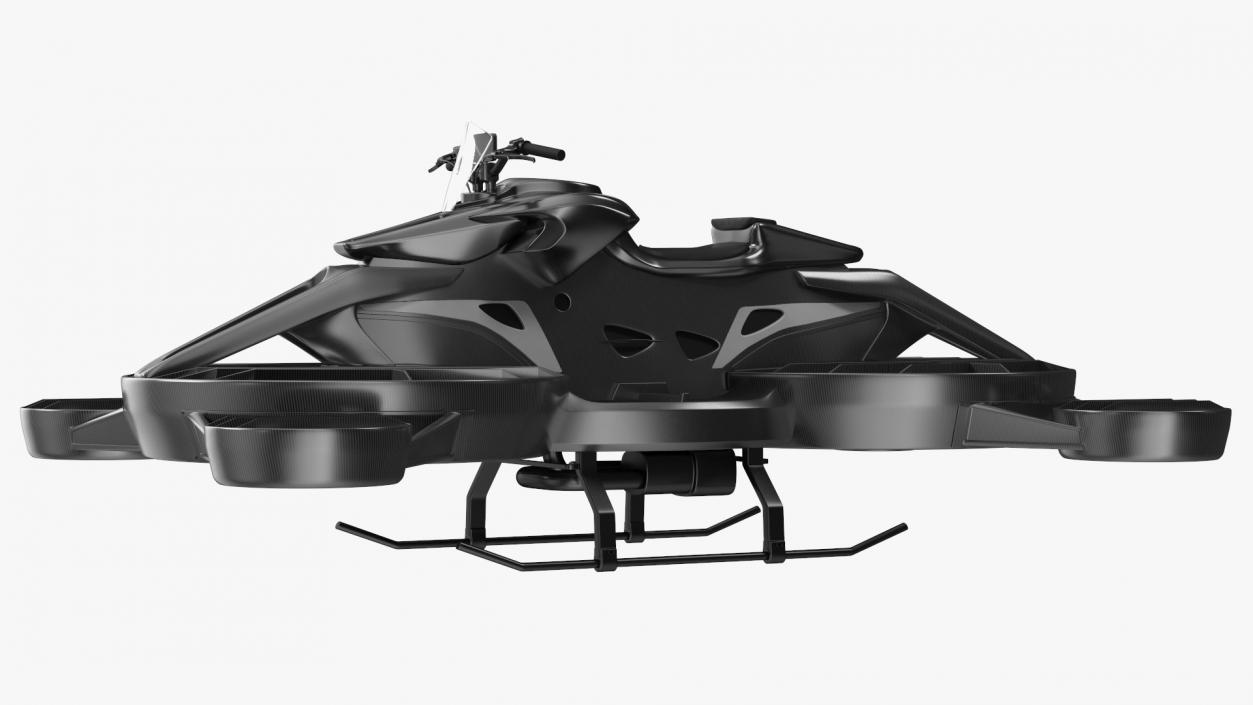 Black Hoverbike XTURISMO 3D model