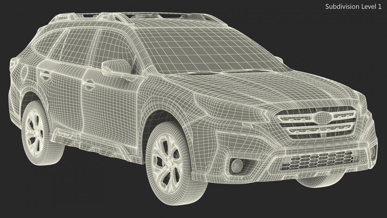 3D model Simple Interior SUBARU Outback 2021