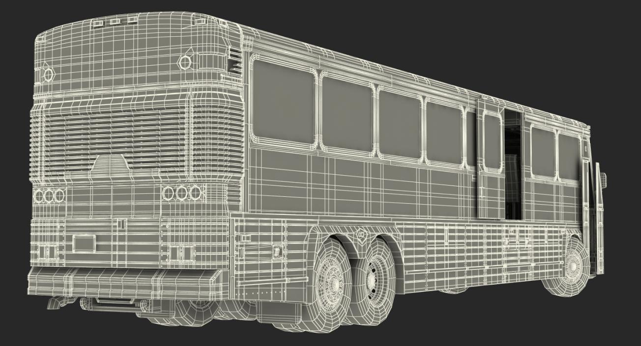 3D model Intercity Bus MCI D4500 Rigged