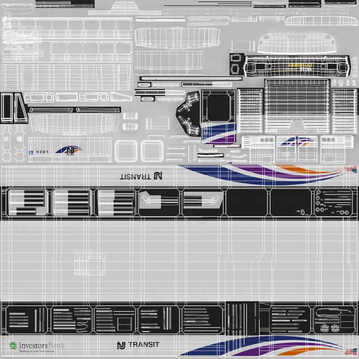 3D model Intercity Bus MCI D4500 Rigged