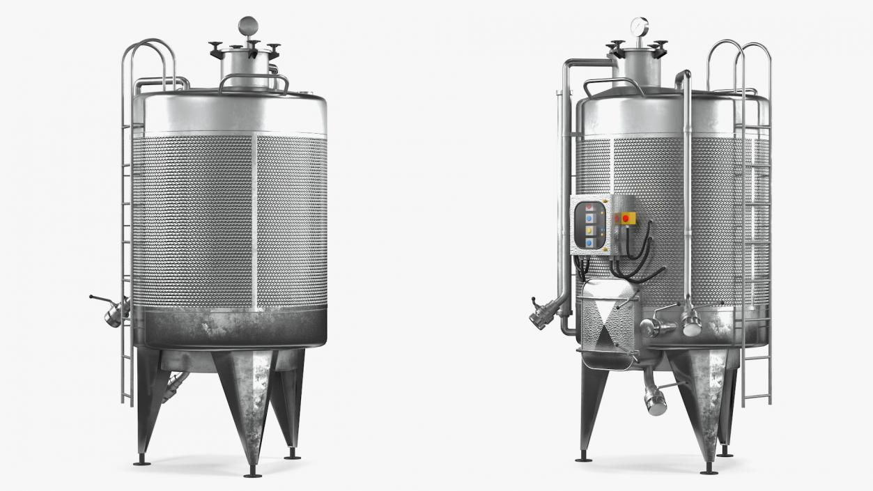 3D Stainless Steel Wine Fermentation Tank model