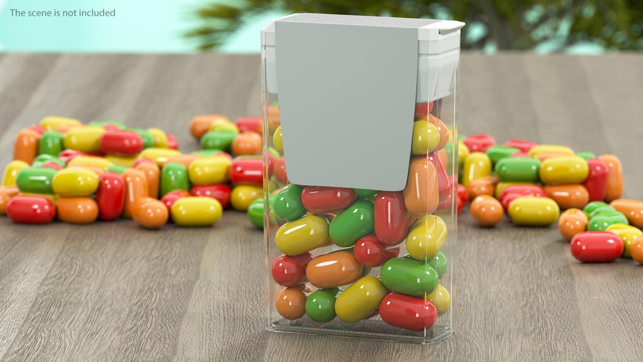 3D model Container with Colorful Dragee