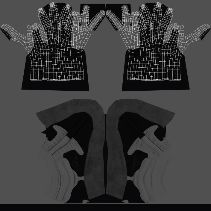 Winter Sport Gloves 3D model