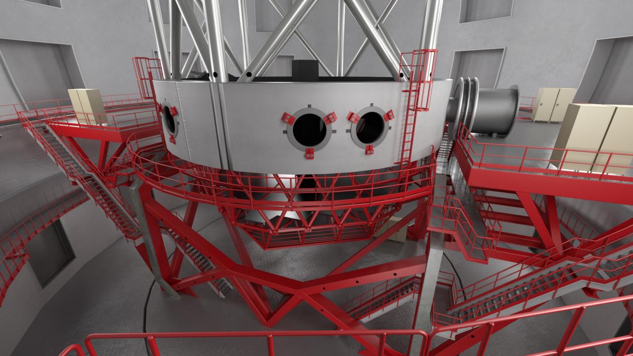 3D Gran TeCan Reflecting Telescope Rigged model