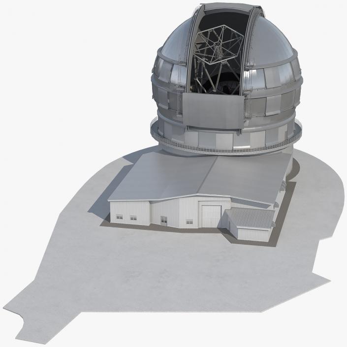 3D Gran TeCan Reflecting Telescope Rigged model