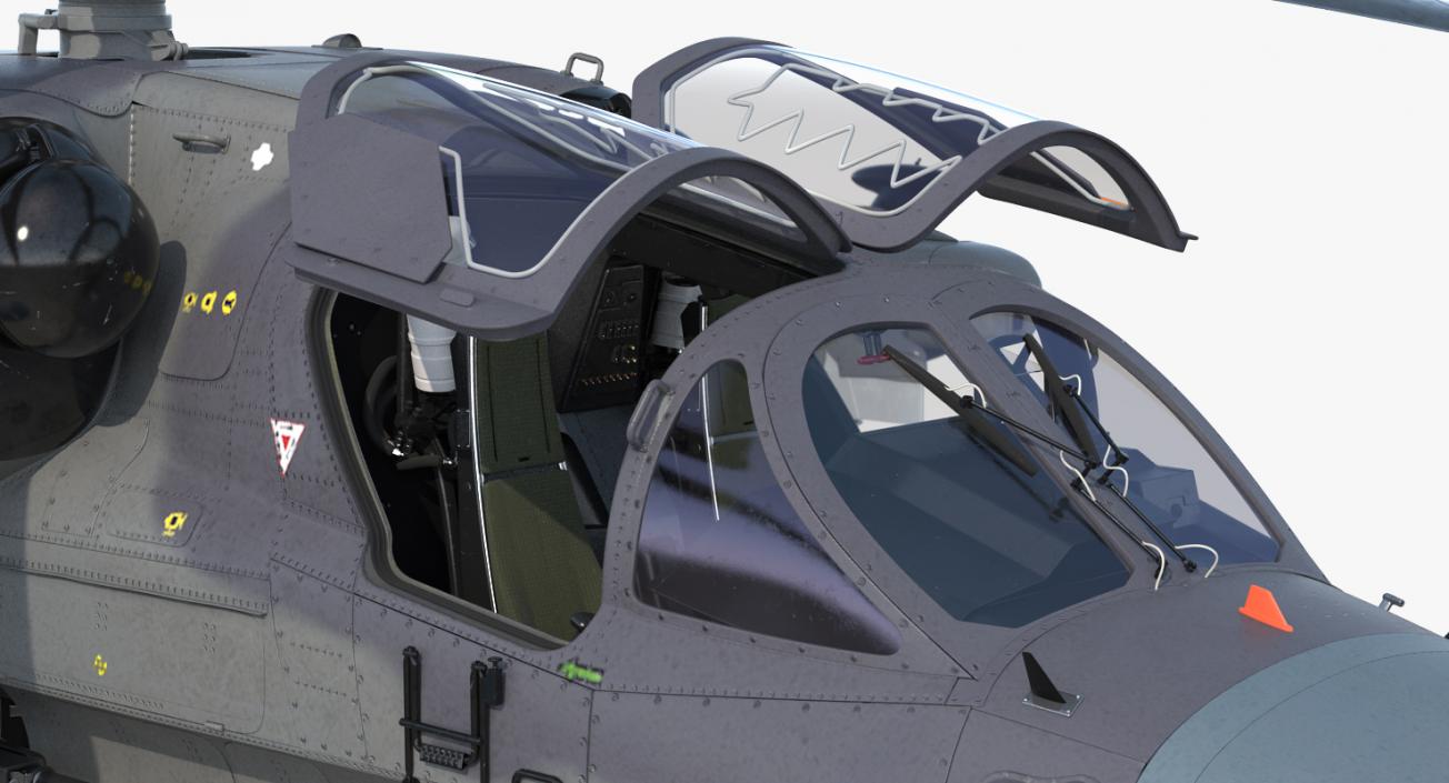 Attack Helicopter KA52 Black Shark Hokum A Rigged 3D model