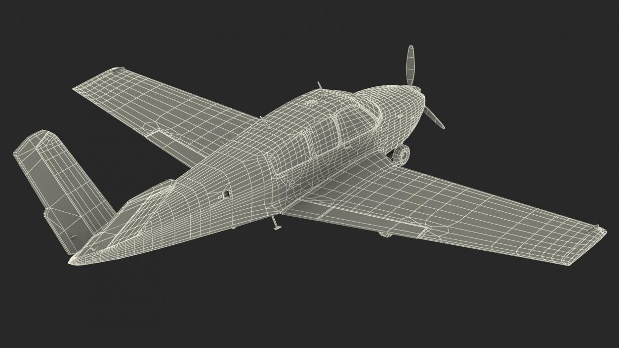 Civil Utility Aircraft V Tail 3D model