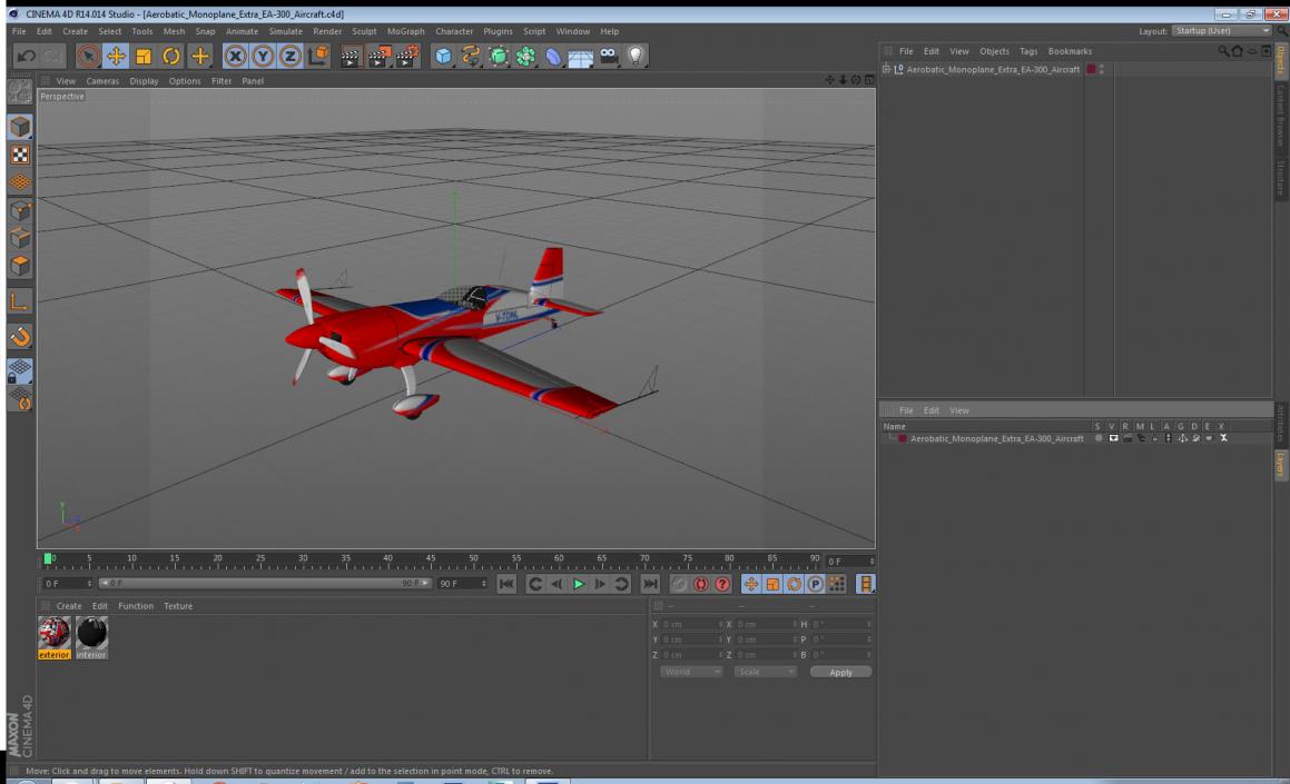 3D Aerobatic Monoplane Extra EA-300 Aircraft