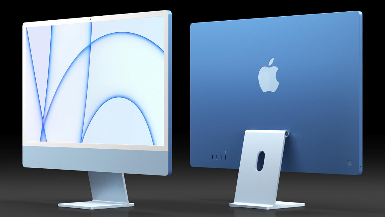 3D model Apple iMac 2021 Blue