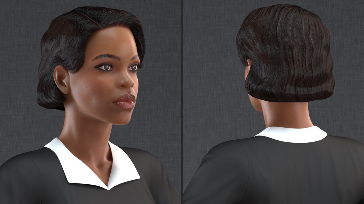 Light Skin Judge Woman Rigged 3D model