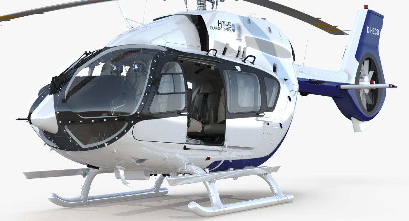 Light Utility Helicopter Eurocopter EC145 T2 3D model