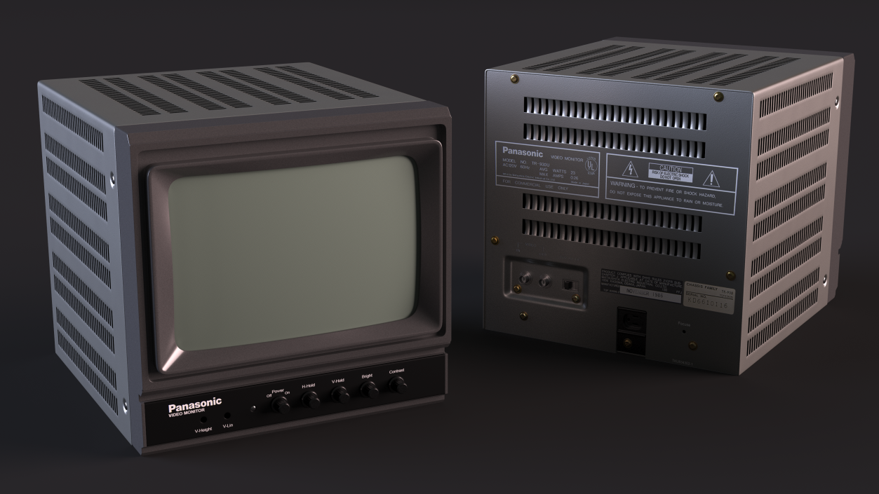 Vintage Rare Panasonic TR-930U Video Monitor 3D model