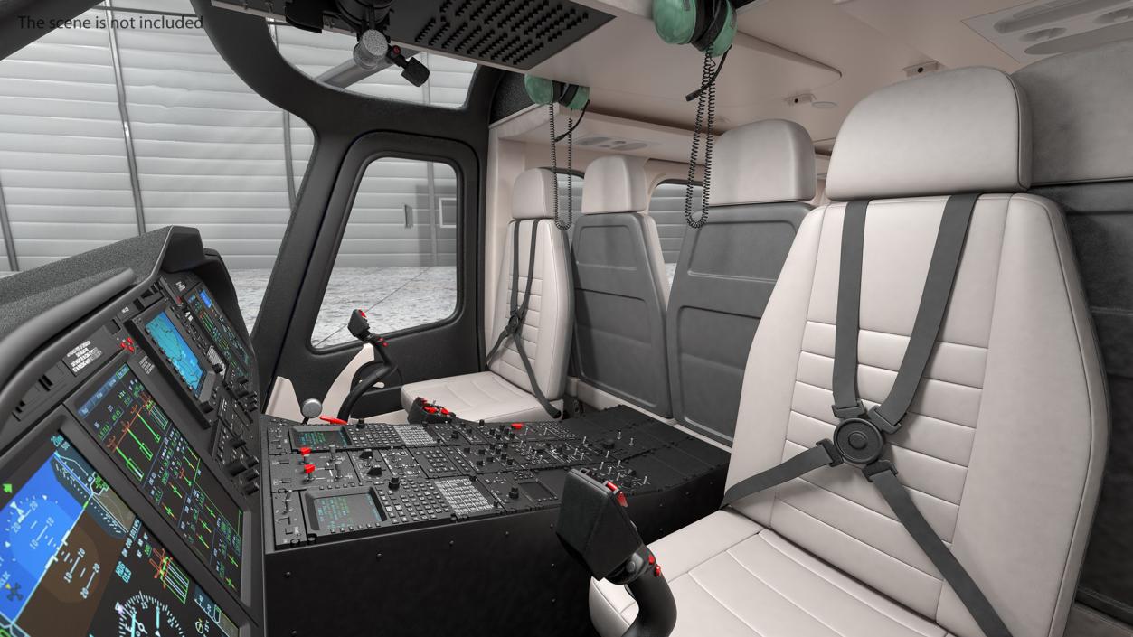 Helicopter Pilot Cabin 3D