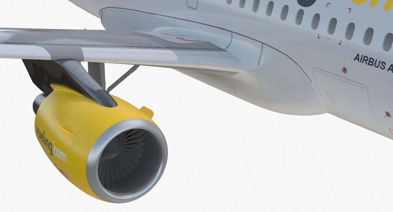 3D model Airbus A319 Vueling Airlines Rigged