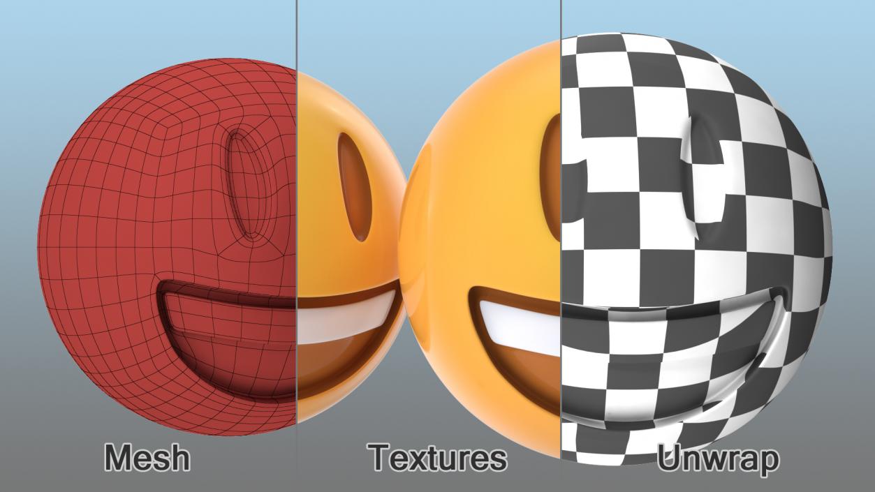 3D Smiling Emoji model