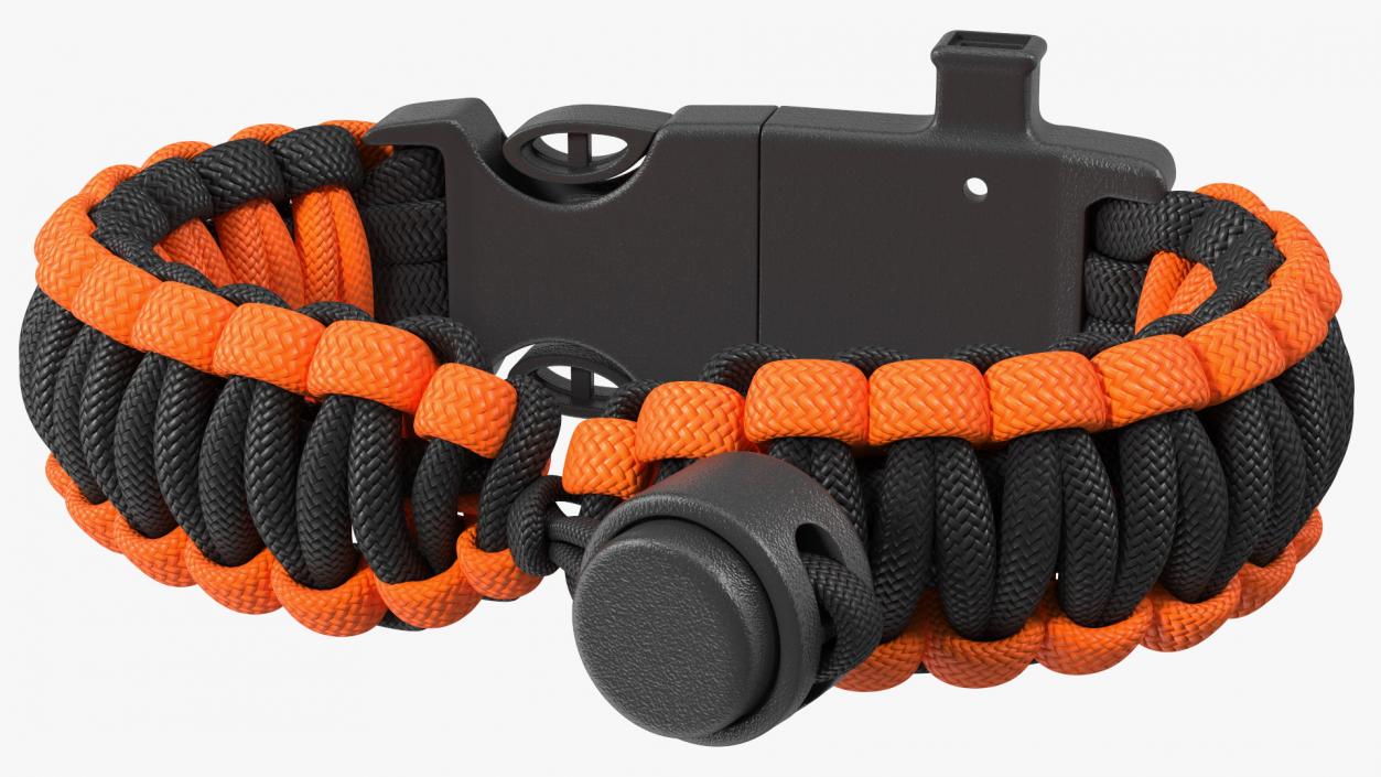 3D model Atomic Bear Tactical Paracord Bracelet Orange