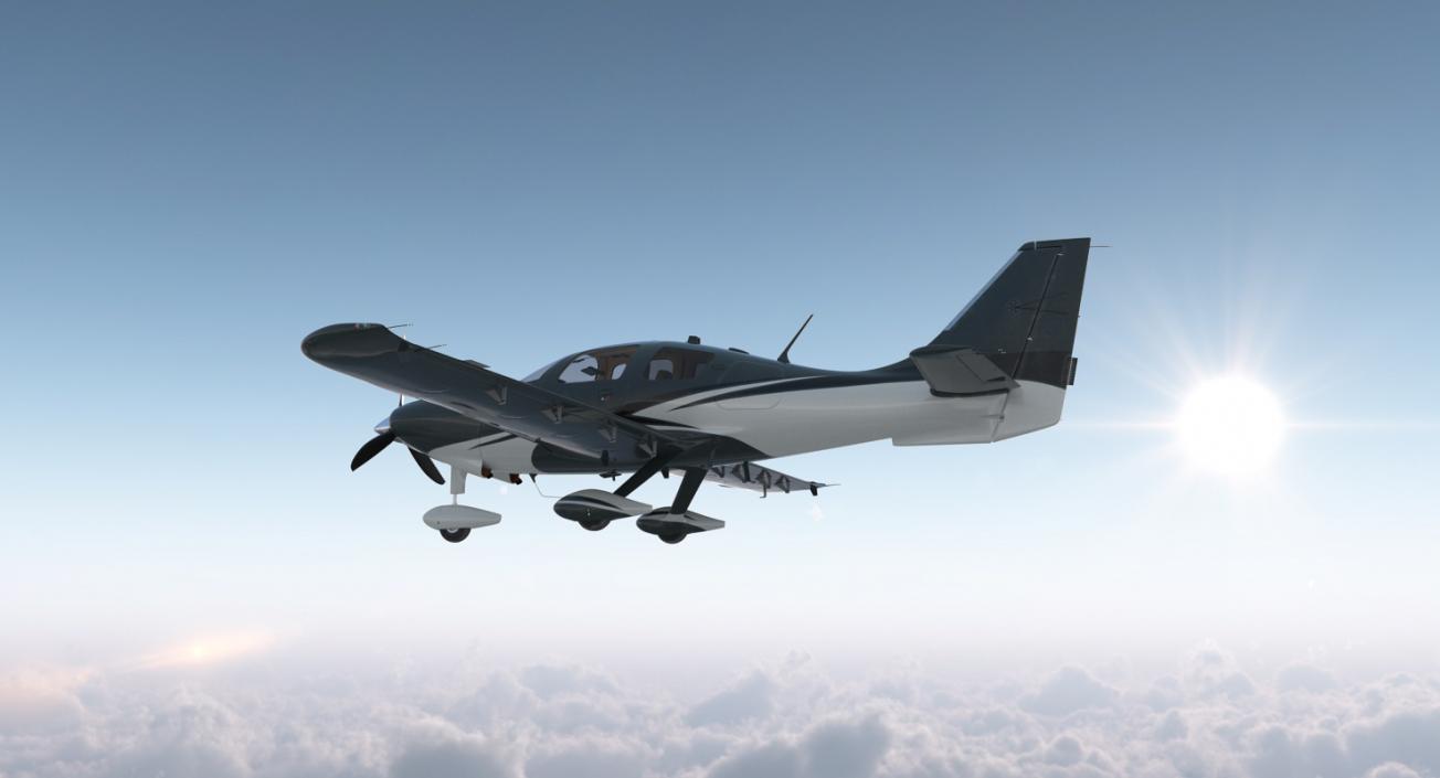 4 Seater Private Plane 3D