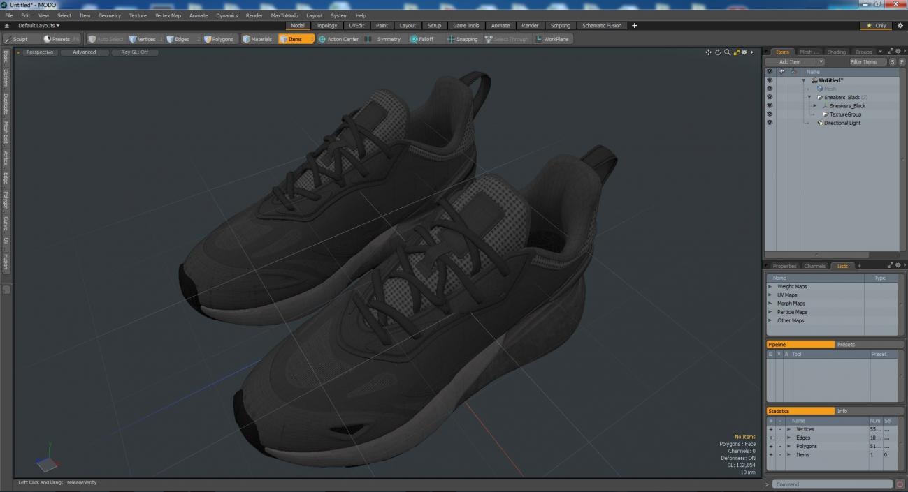 Sneakers Black 3D model