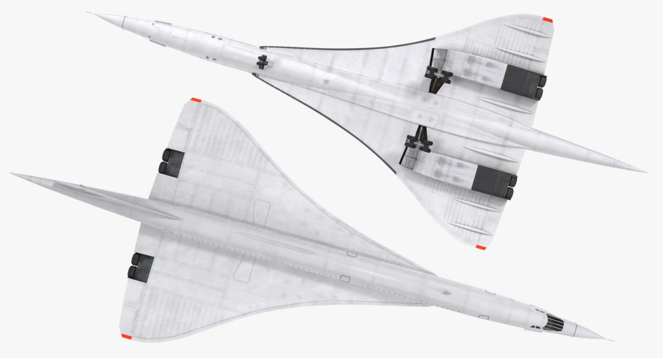 3D model Concorde Supersonic Passenger Jet Airliner Generic