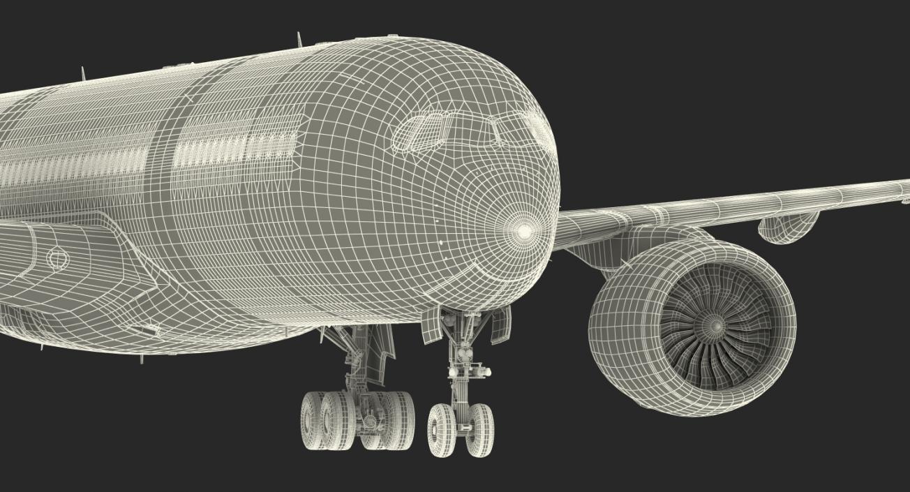 Airbus A350-900 Lufthansa Rigged 3D