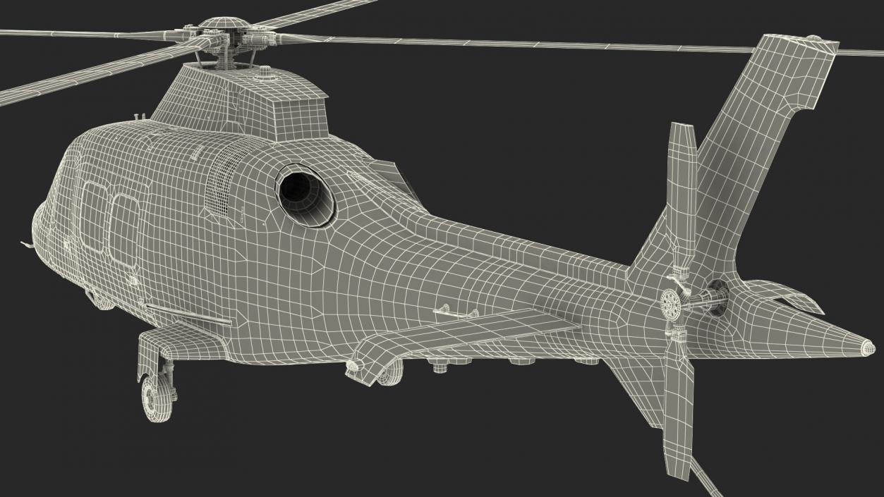Agusta AW109S Grand Black Rigged 3D