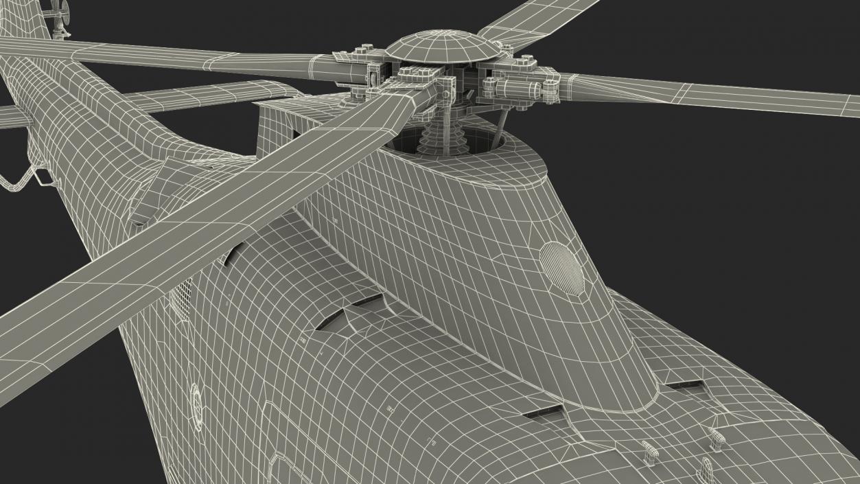 Agusta AW109S Grand Black Rigged 3D