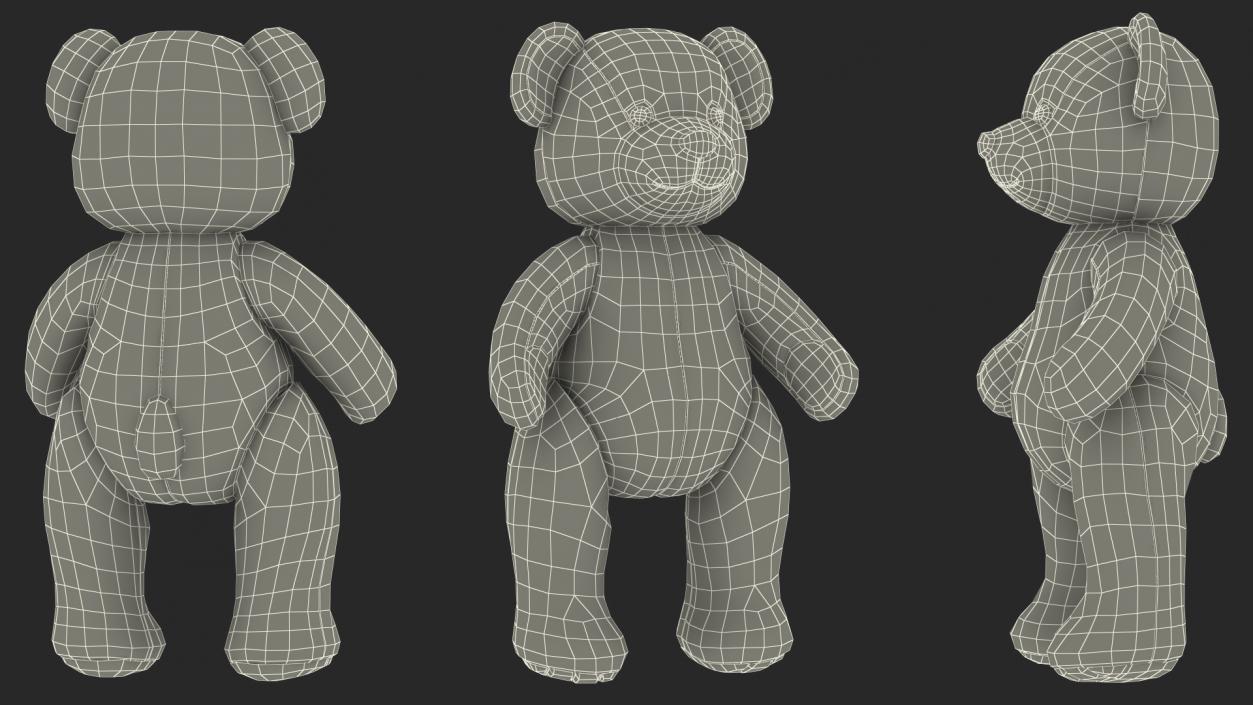 3D Teddy Bear Light Color Rigged for Modo model