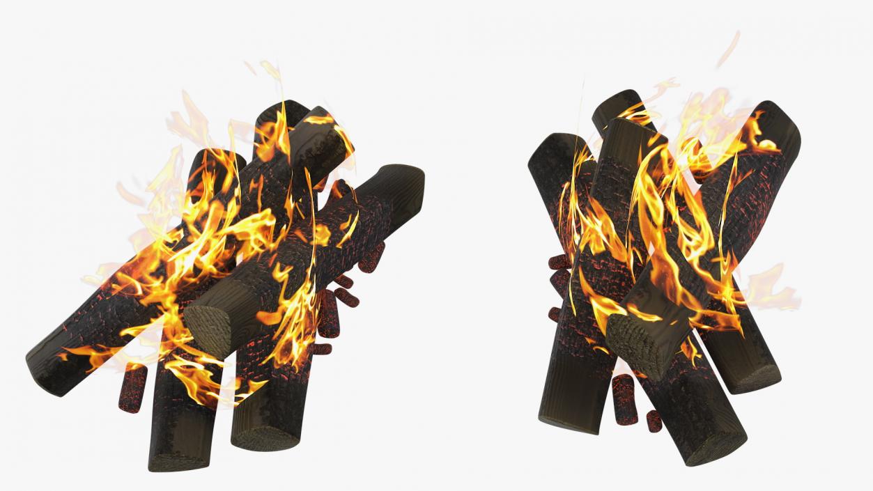 3D model Bonfire Burning