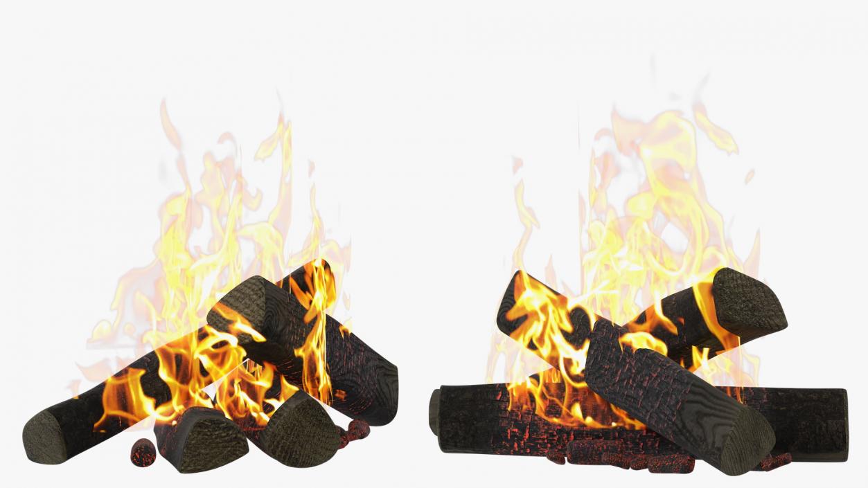 3D model Bonfire Burning