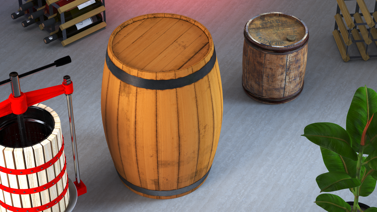 3D model Oak Barrel