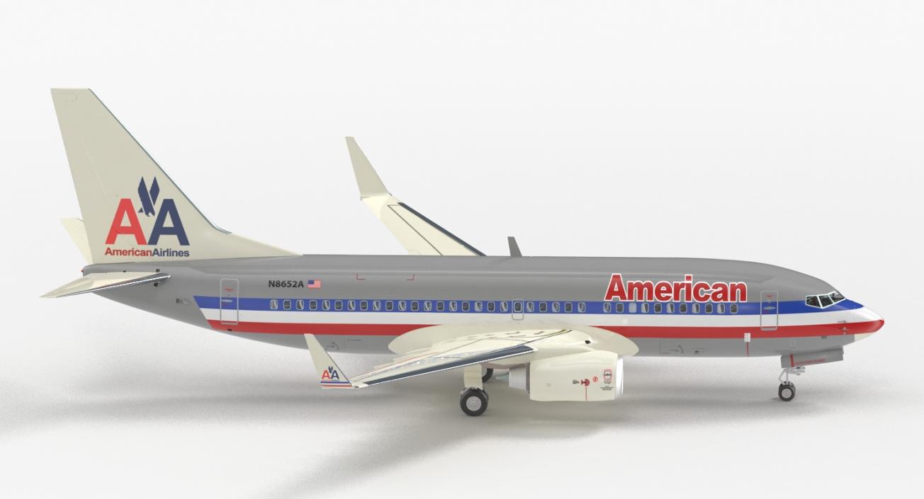 3D Boeing 737-700 with Interior American Airlines