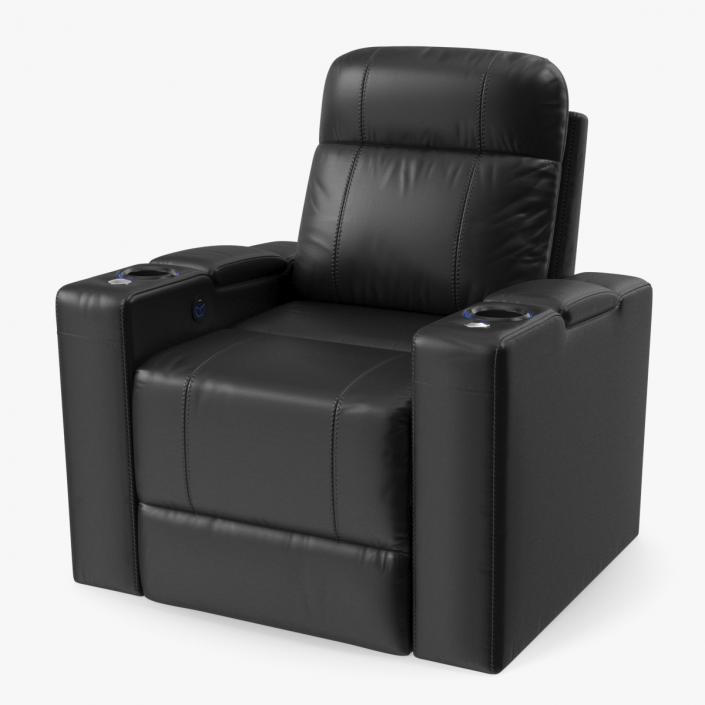 3D model Valencia Home Theater Seating Black