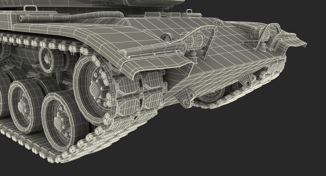 Main Battle Tank M60 Patton Rigged 3D model
