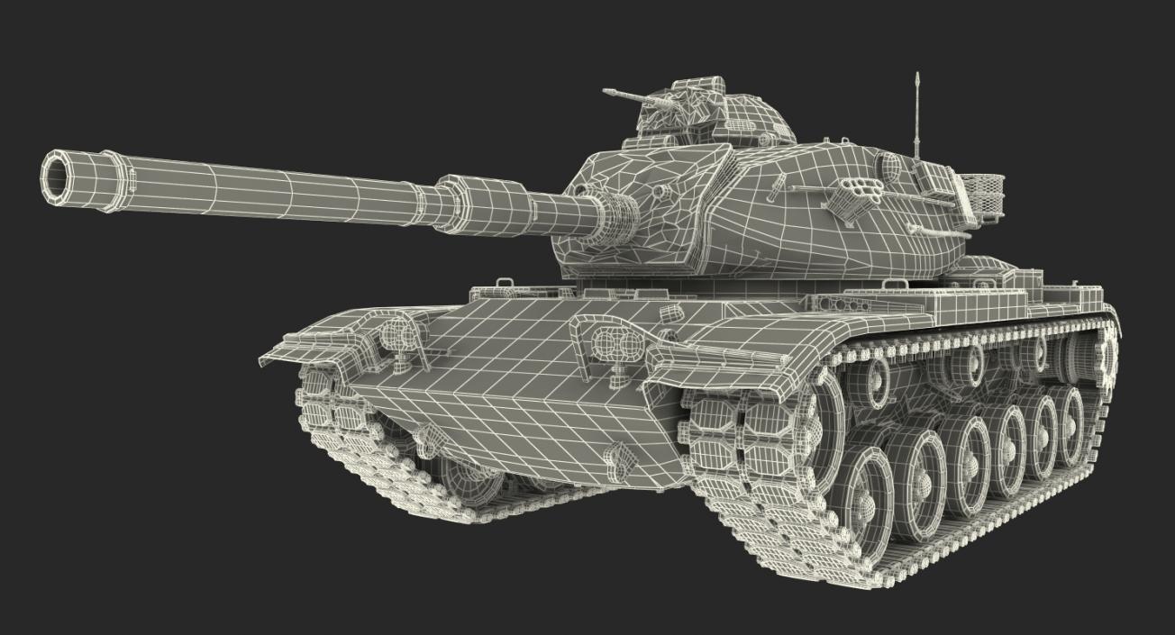 Main Battle Tank M60 Patton Rigged 3D model