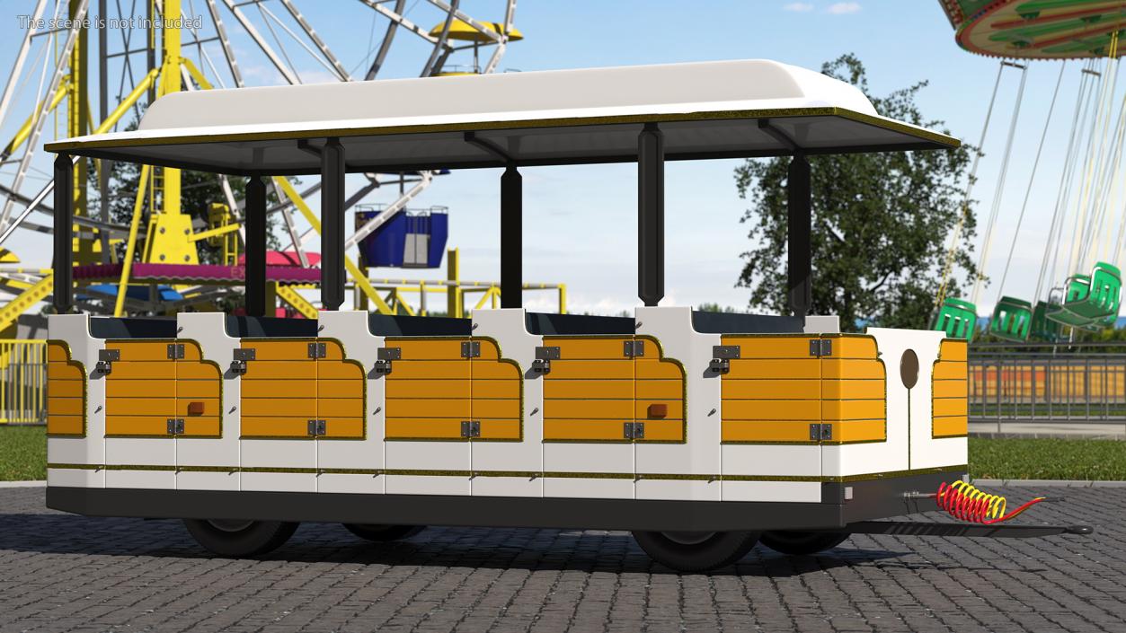 Tourist Train Wagon 3D model
