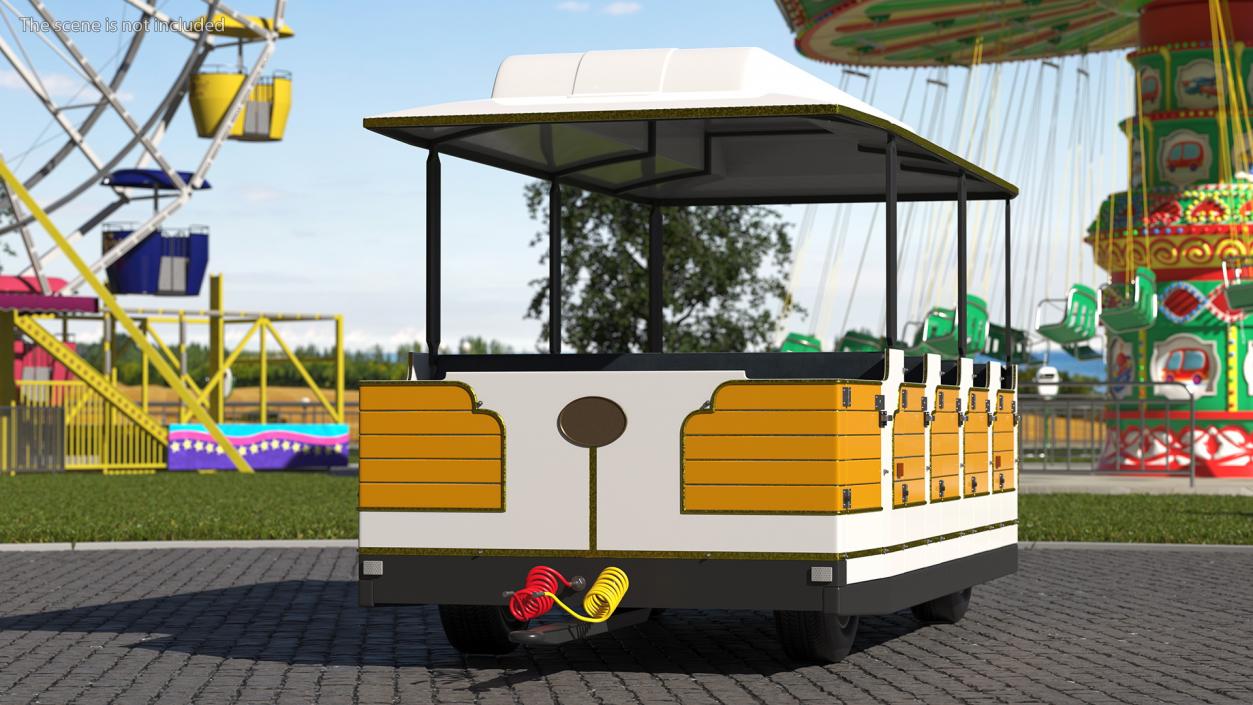Tourist Train Wagon 3D model