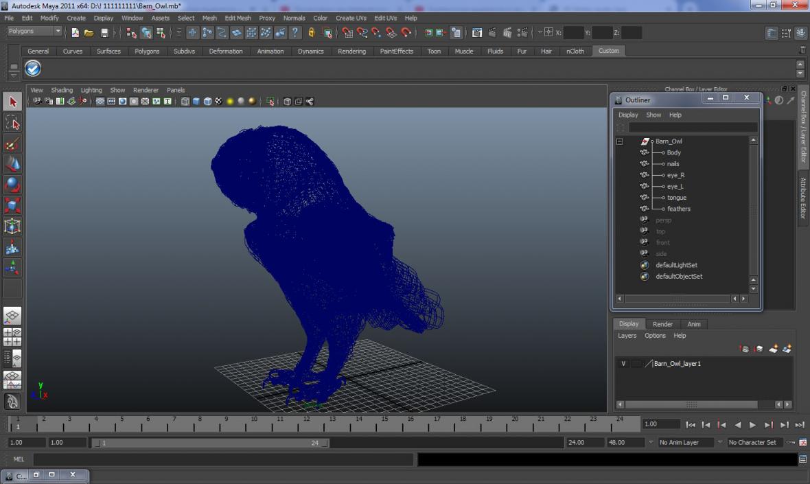 3D model Barn Owl