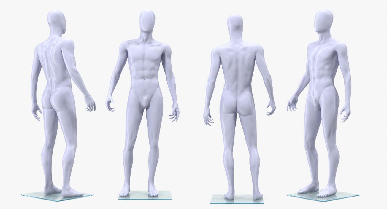 3D Male Mannequin Standing Pose model
