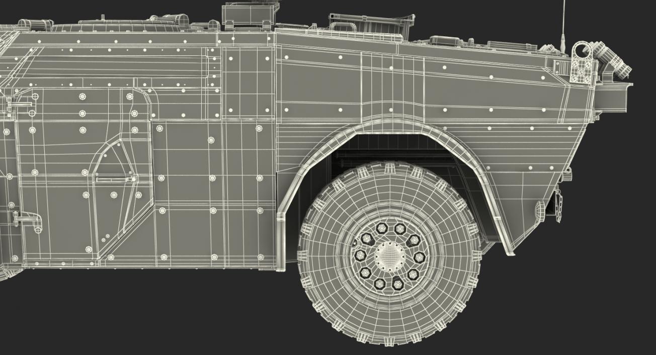 3D Fennek KMW 4x4 Armoured Vehicle Rigged model