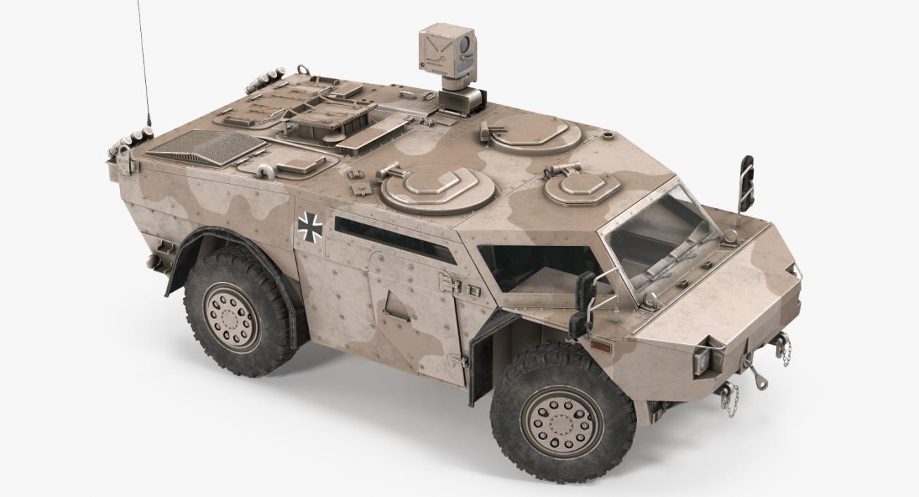 3D Fennek KMW 4x4 Armoured Vehicle Rigged model